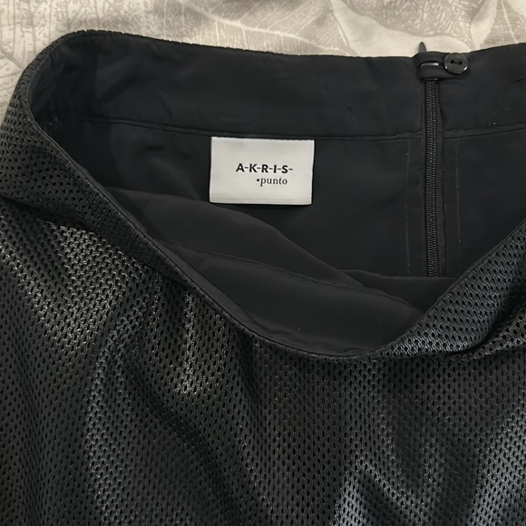 NWOT Akris Punto lacquered lace A line skirt size 10 - Picture 5 of 10